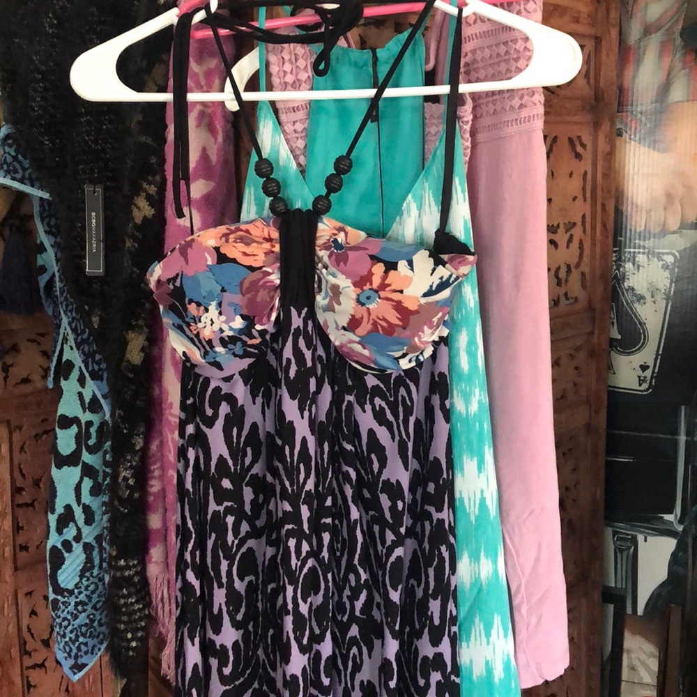 Saint Tropez West maxi beaded halter  boho